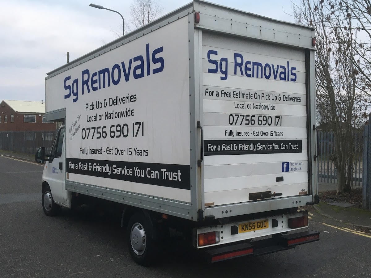 SG Removals branded Luton box van, fully insured man and van in Wigan